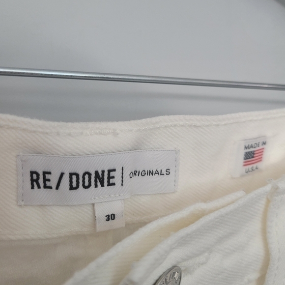 Re/Done Originals High Rise Straight in Off White - Picture 12 of 14